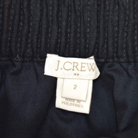 J. Crew Black Linen-Cotton Blend City Sidewalk Mini Skirt, Size 2 Style 41575 - Picture 2 of 6